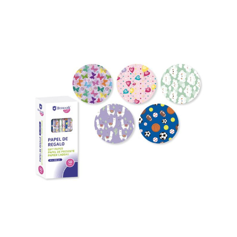 PAPEL DE REGALO INFANTIL KIDS 70X200