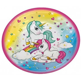 S/4 PLATO LLANO DISEÑO UNICORNIO