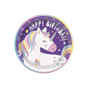 Platos Redondos Unicornio