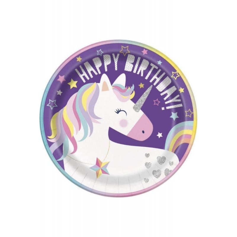 Platos Redondos Unicornio