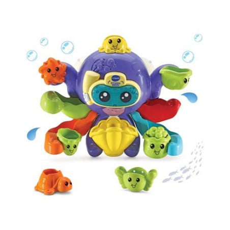 Pulpo Bebé Juega En El Baño