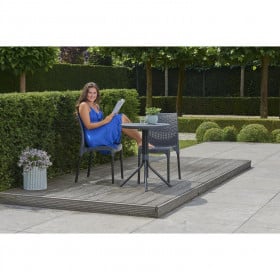 SET CHELSEA MESA Y DOS SILLAS RATTAN ANTRACITA 2