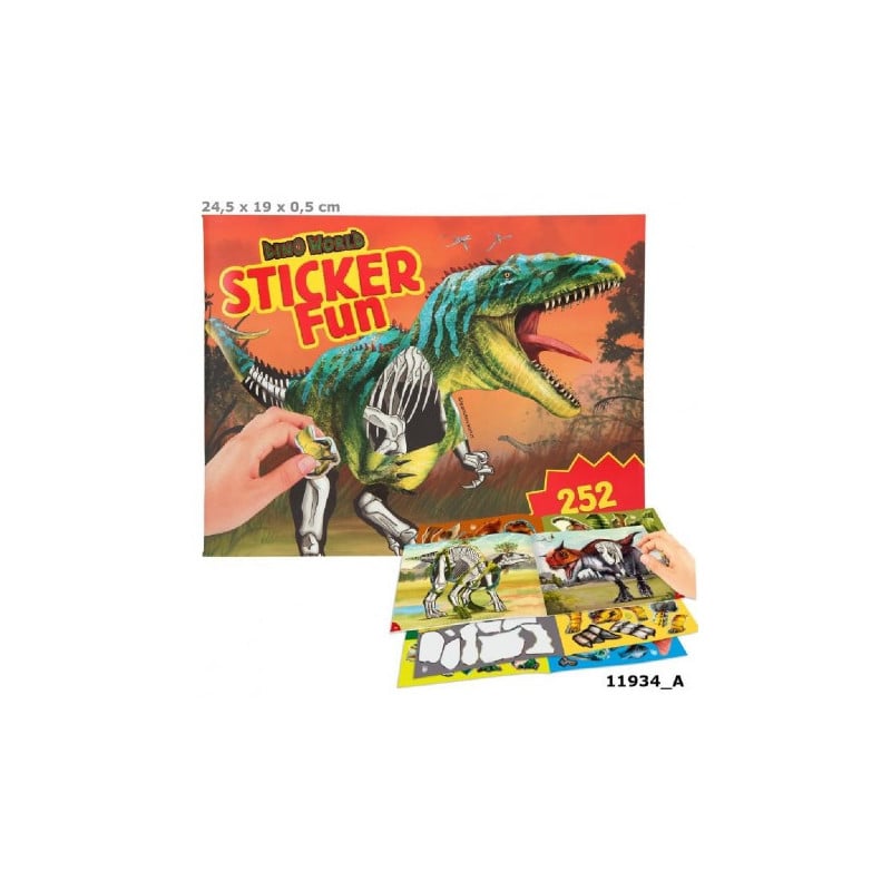 DINO WORLD FUN PEGATINA DINOSAURIOS