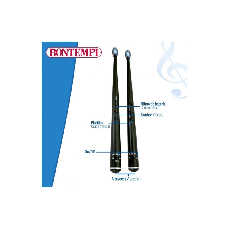 Baquetas Con Luz y Sonido Bontempi