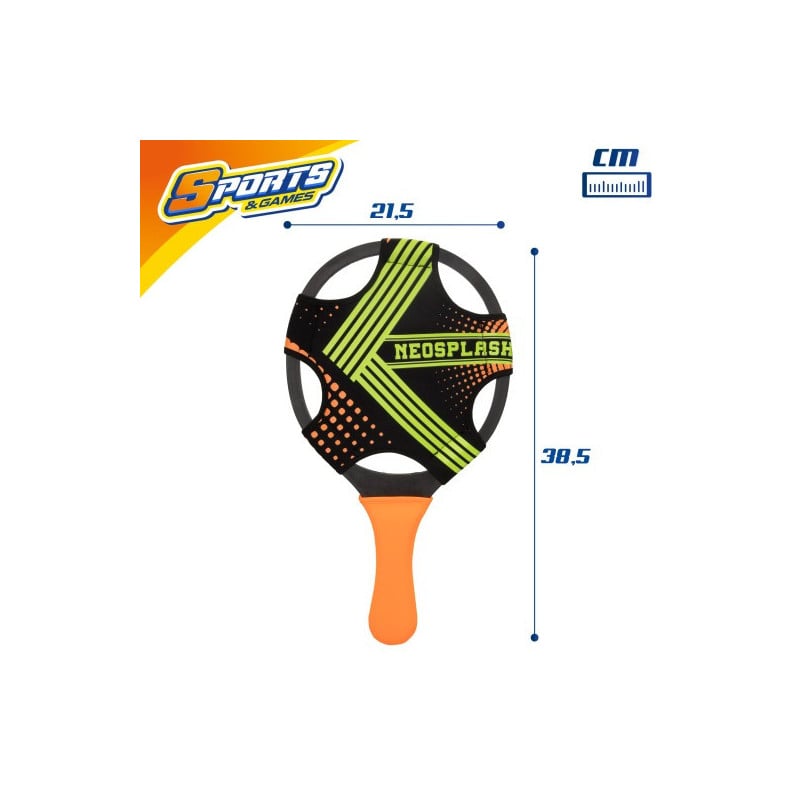 SET 2 PALA PLAYA NEOPRENO C/PELOTA
