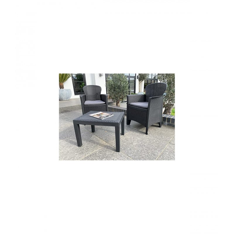 SET 3 PZS SILLON Y MESA GRIS