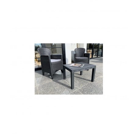 SET 3 PZS SILLON Y MESA GRIS