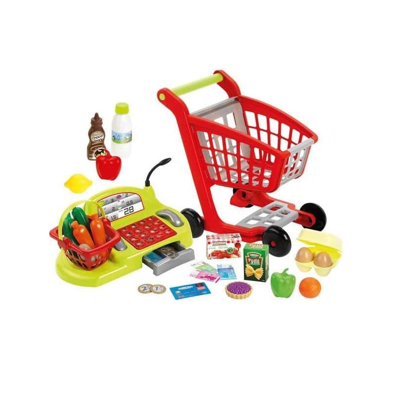 CAJA REGISTRADORA CON CARRITO 26 ACCESORIOS