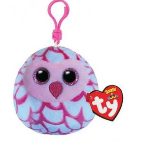 TY SQUISH CLIP PINKY PINK OWL 9 CM