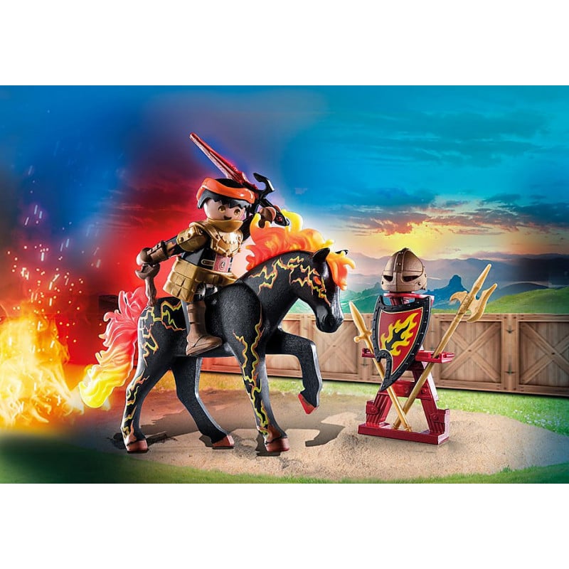 BURNHAM RAIDERS. CABALLERO DE FUEGO PLAYMOBIL