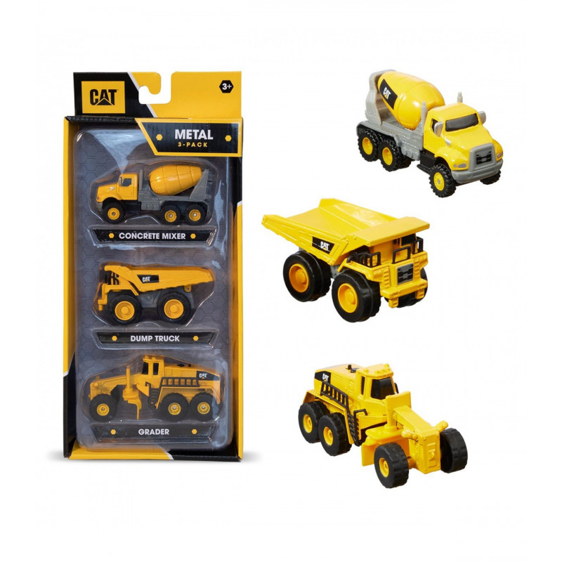 VEHICULOS CONSTRUCCION METAL 3 PACK
