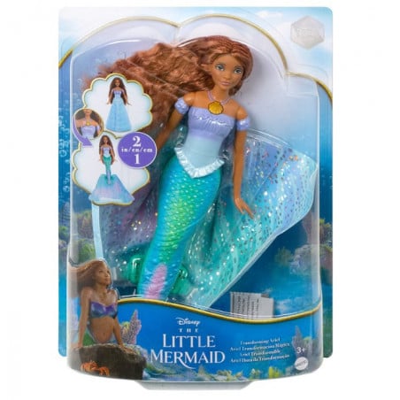 MUÑECA ARIEL DE HUMANA A SIRENA