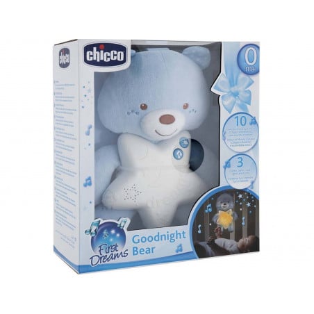 Panel de Cuna Osito Buenas Noches Azul