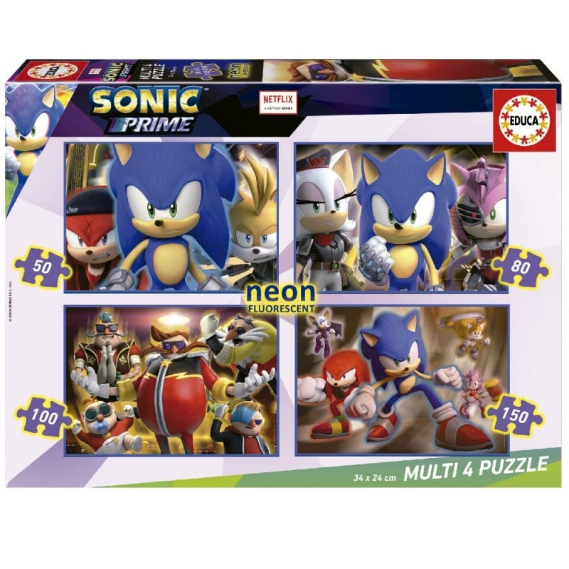 MULTI 4 PUZZLES SONIC NEON