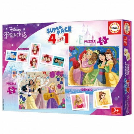 EDUCA BORRAS SUPERPACK 4 EN 1 PRINCESAS DISNEY
