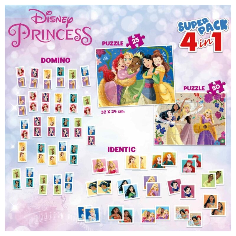 EDUCA BORRAS SUPERPACK 4 EN 1 PRINCESAS DISNEY