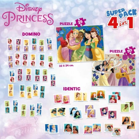 EDUCA BORRAS SUPERPACK 4 EN 1 PRINCESAS DISNEY
