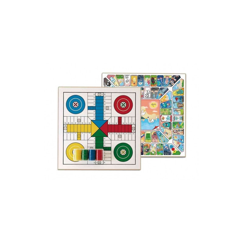 TABLERO 33X33X1 MADERA CANTO PVC PARCHIS C/CUBILETES
