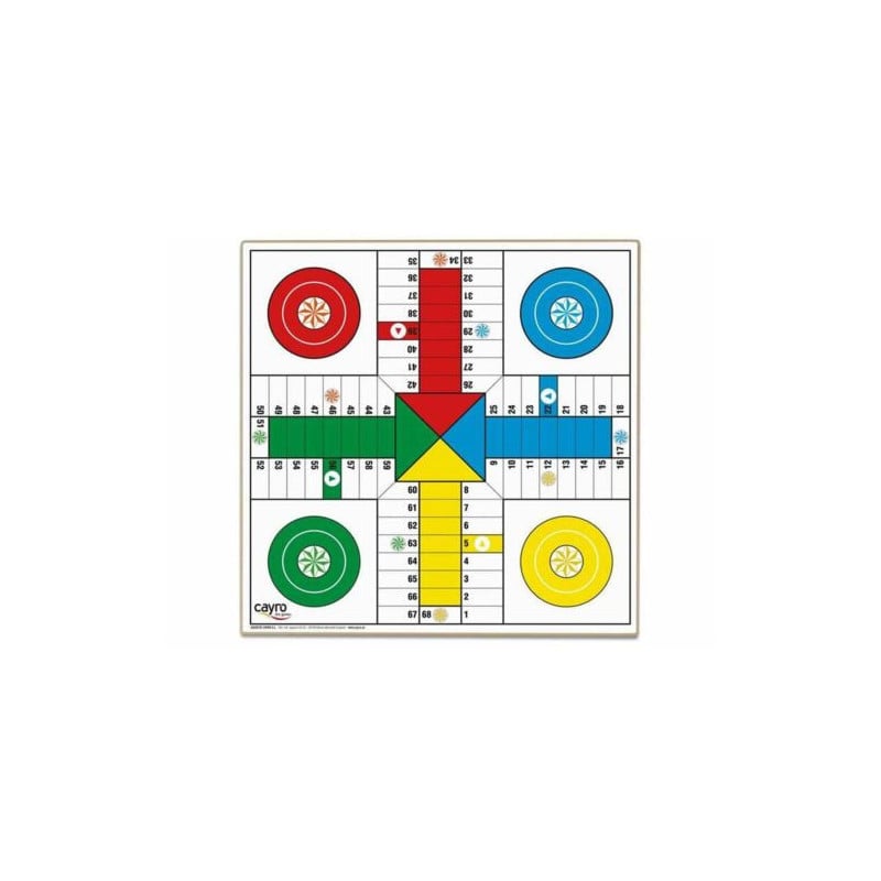 TABLERO 40X40 PARCHIS OCA CON ACCESORIOS