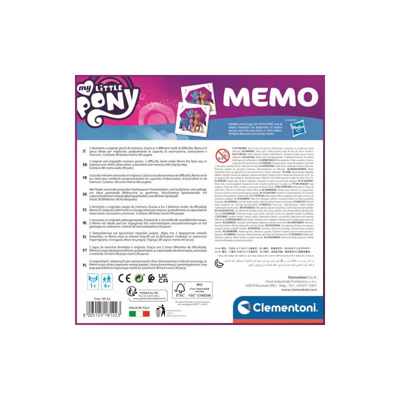 MEMO MY LITTLE PONY CLEMENTONI