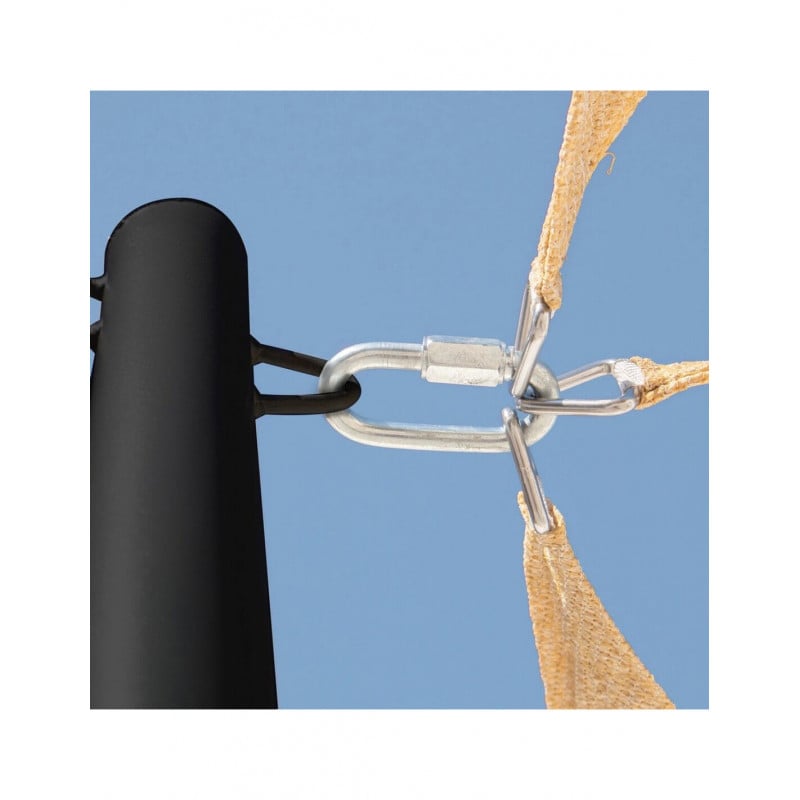 MASTIL VELA SOMBREO NEGRO ACERO 4,5X250 CM