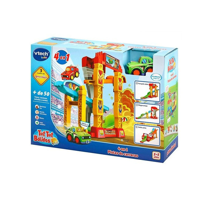Tut Tut Bólidos Pista de Carreras 4 en 1