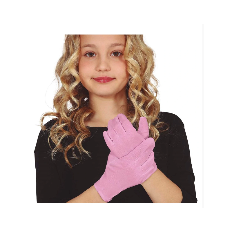 GUANTES ROSA INFANTILES 19 CM