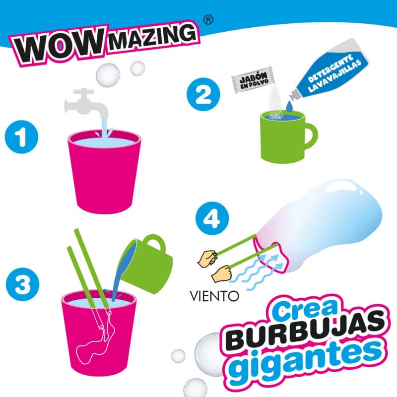 WOWMAZING KIT DE BURBUJAS GIGANTES
