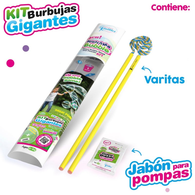 WOWMAZING KIT DE BURBUJAS GIGANTES