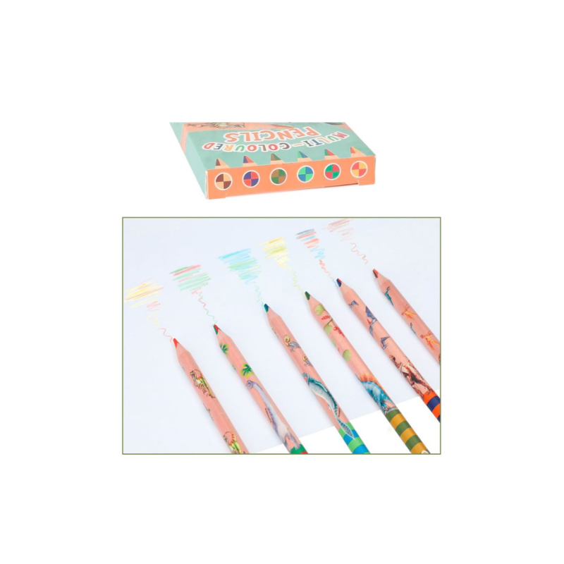 DINO WORLD LAPICES MINA MULTICOLOR