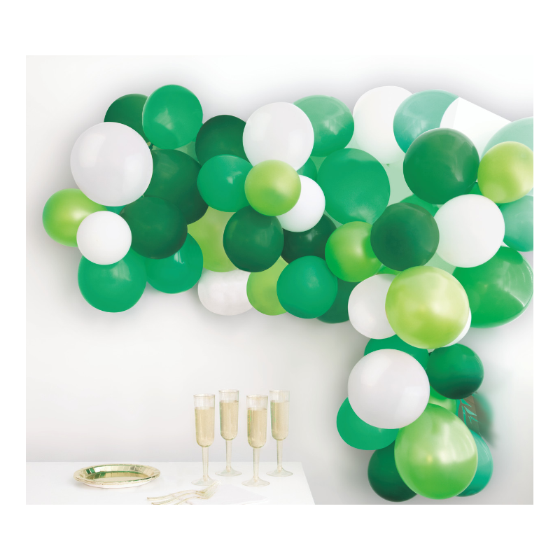 KIT ARCO GLOBO VERDE 40 PIEZAS