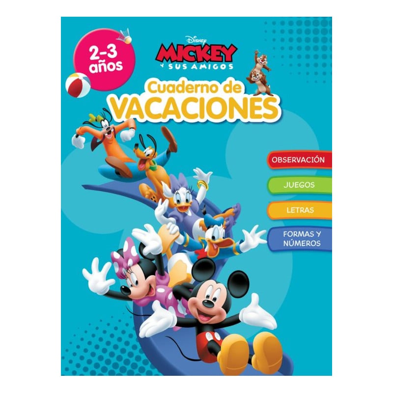 Cuaderno De Vacaciones Mickey Y Sus Amigos 2 Años