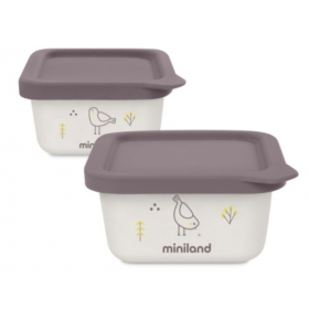 Miniland Set 2 Fiambreras Naturset Pollito