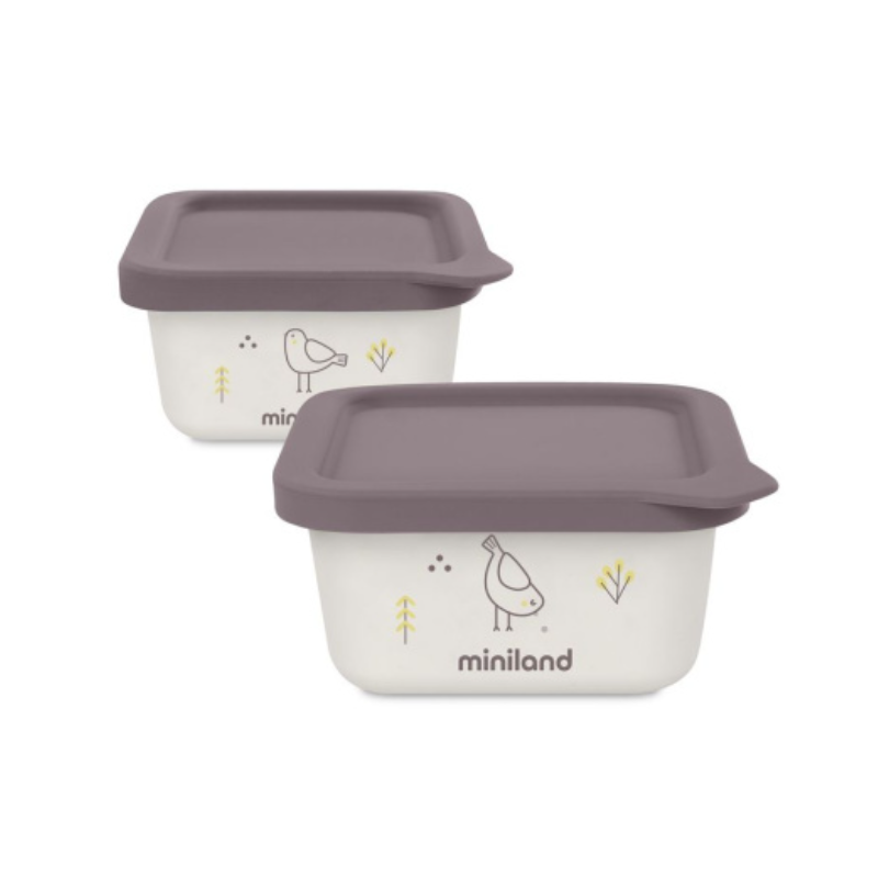Miniland Set 2 Fiambreras Naturset Pollito