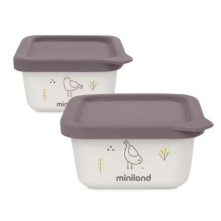 Miniland Set 2 Fiambreras Naturset Pollito