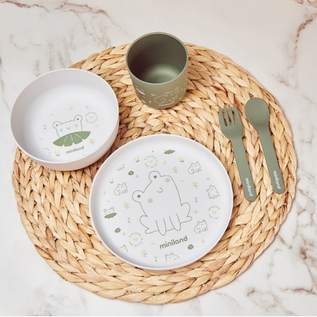SET VAJILLA 5 PIEZAS ECO NATURMEAL RANA MINILAND