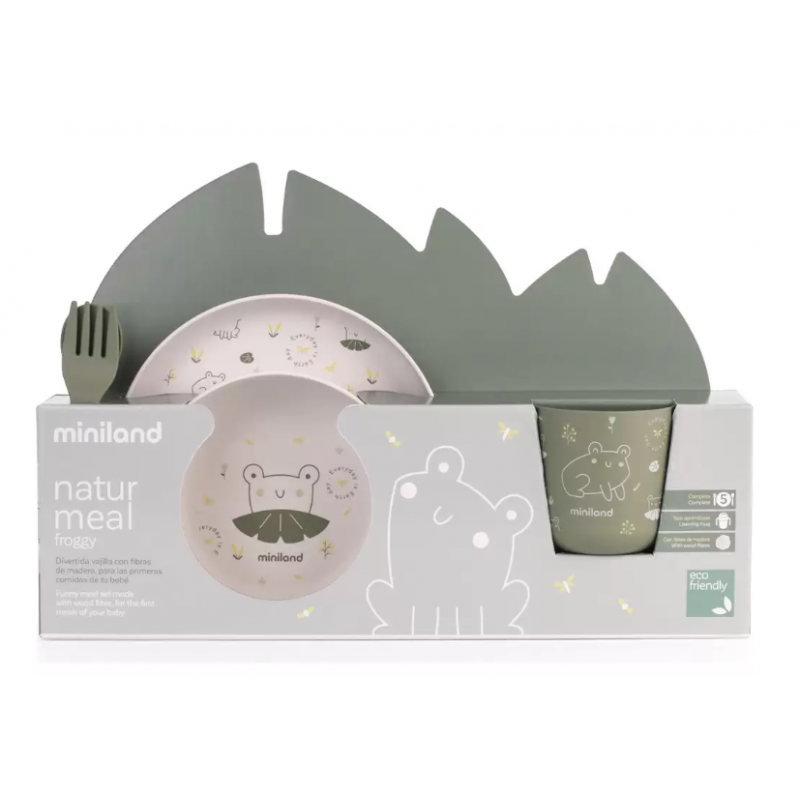 SET VAJILLA 5 PIEZAS ECO NATURMEAL RANA MINILAND