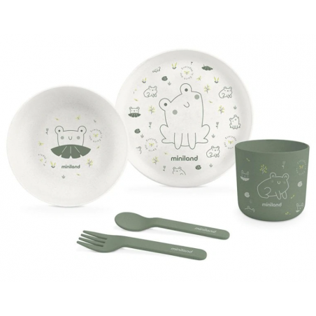 SET VAJILLA 5 PIEZAS ECO NATURMEAL RANA MINILAND