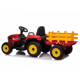 TRACTOR ELEC. R/C ROJO 12V 2.4 GHZ C/REM 2