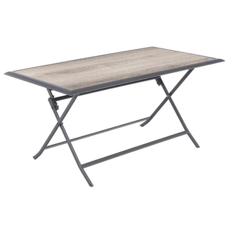 Mesa Azua Plegable 6 Plazas Gris Humo