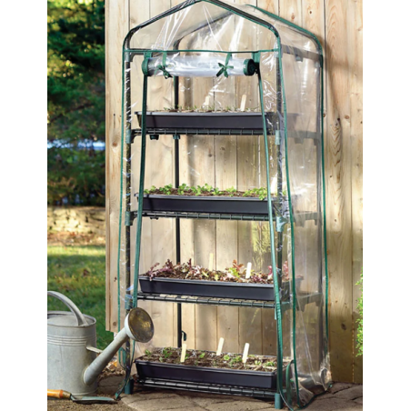 INVERNADERO DESMONTABLE 4 PISOS 130X50X45 CM