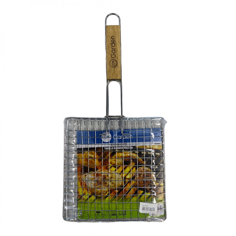 PARRILLA BARBACOA METAL CROMADO 46X22CM