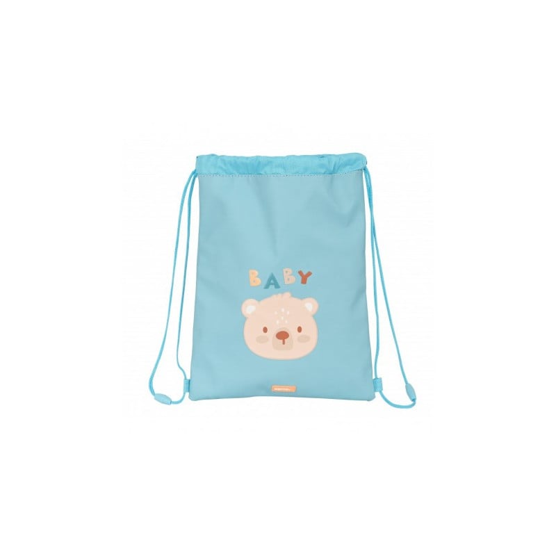 SACO PLANO TURQUESA OSITO PREESCOLAR