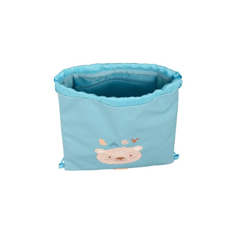 SACO PLANO TURQUESA OSITO PREESCOLAR