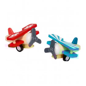 AVION DE MADERA CON CUERDA