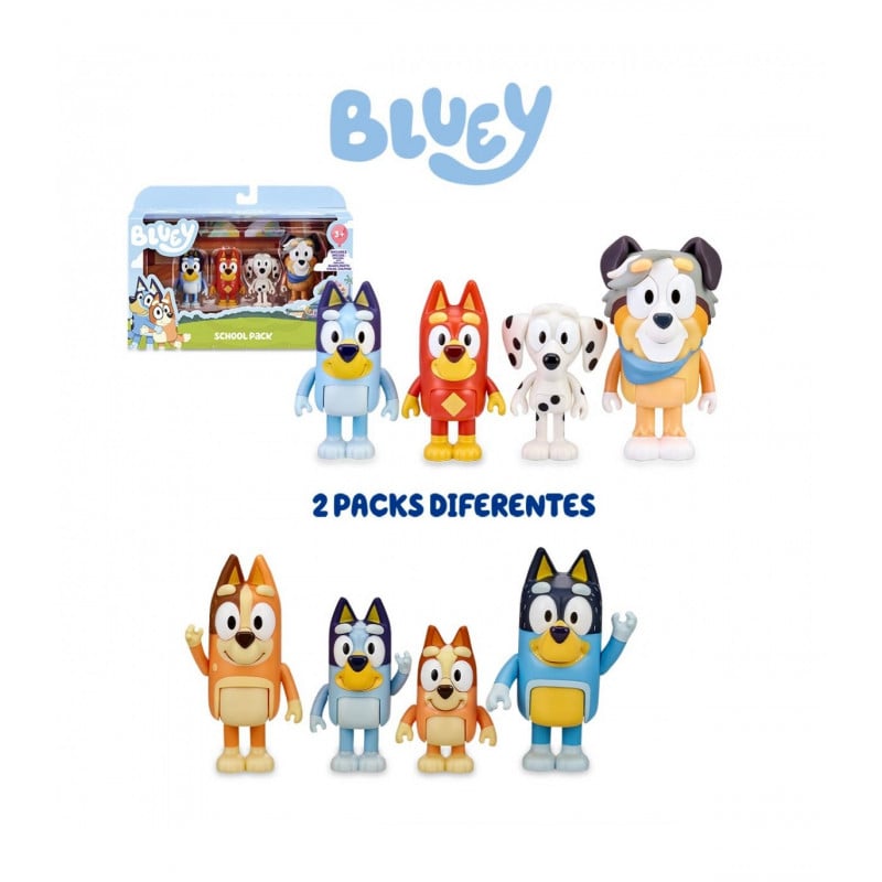 BLUEY PACK DE 4 FIGURAS