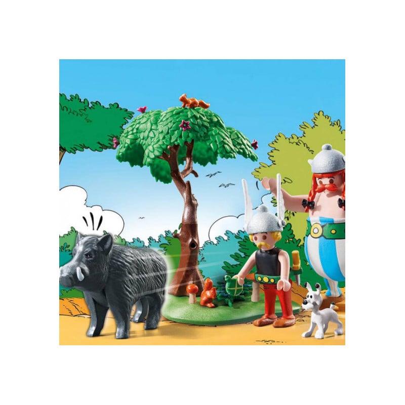 LA CAZA DEL JABALI PLAYMOBIL ASTERIX