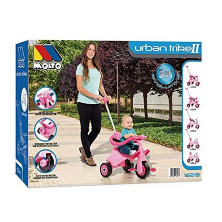 TRICICLO URBAN TRIKE II ROSA 5 EN 1