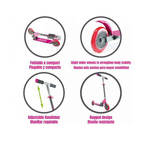 CITY SCOOTER ROSA PLEGABLE MOLTO