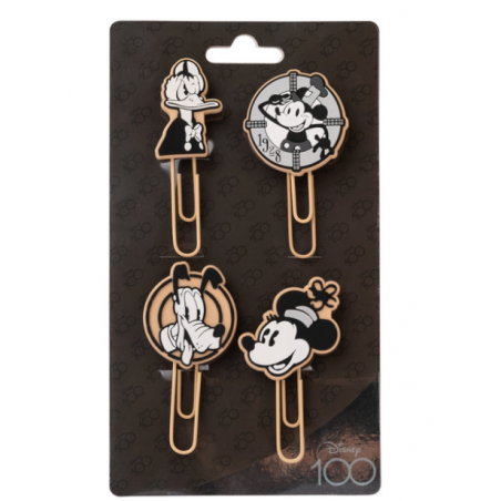 SET DE CLIPS CON TOPPER DISNEY MICKEY 100 ANIVERSARIO
